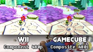 Wii Component 480p vs Gamecube Composite 480i