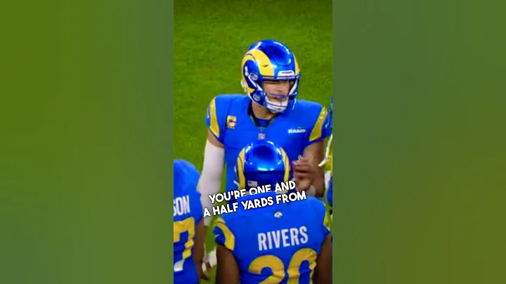 Matthew Stafford getting the call in the huddle from McVay is pure comedy 😂 #shorts #rams