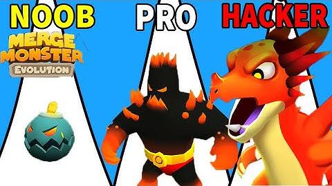 NOOB vs PRO vs HACKER in Merge Monster Evolution New Game Gameplay All Levels‏‏‏‏‏‏  Android, ios