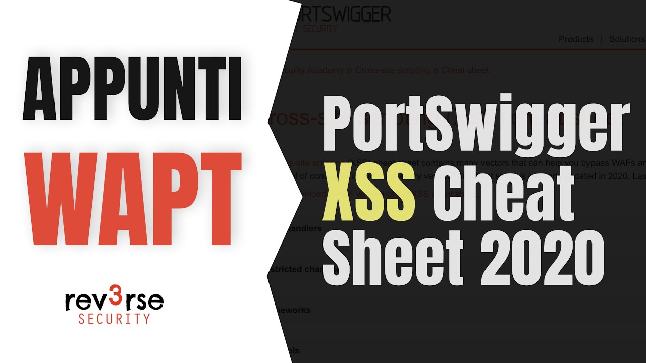 XSS Cheat Sheet