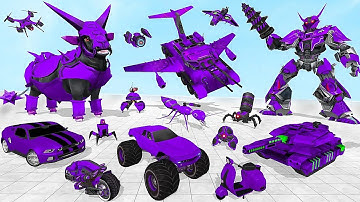 Bull Robot Car: Flying Car Robot Transform Games | Android iOS Gameplay
