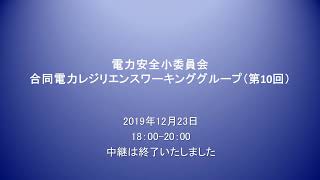電力安全小委員会　合同電力レジリエンスワーキンググループ(第10回)