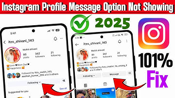 Instagram direct message option not showing | Instagram profile message option not showing problem