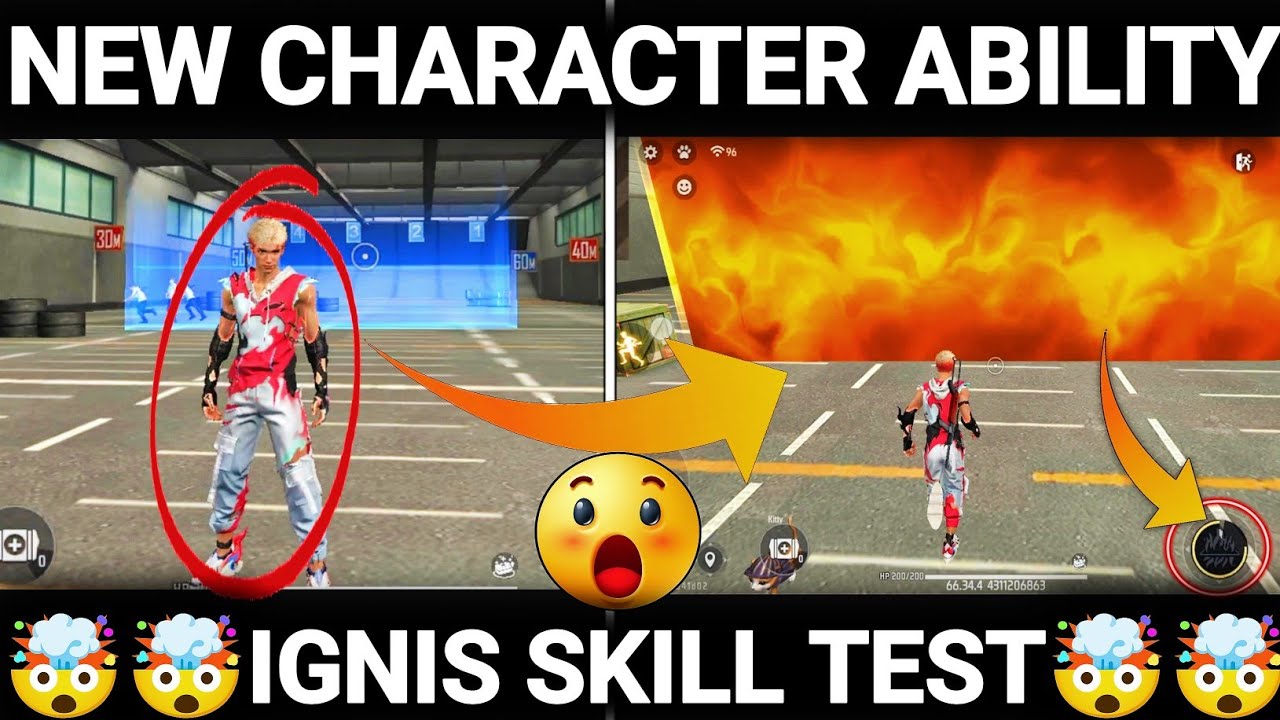 IGNIS CHARACTER ABILITY FREE FIRE | NEW IGNIS CHARACTER ABILITY TEST ...