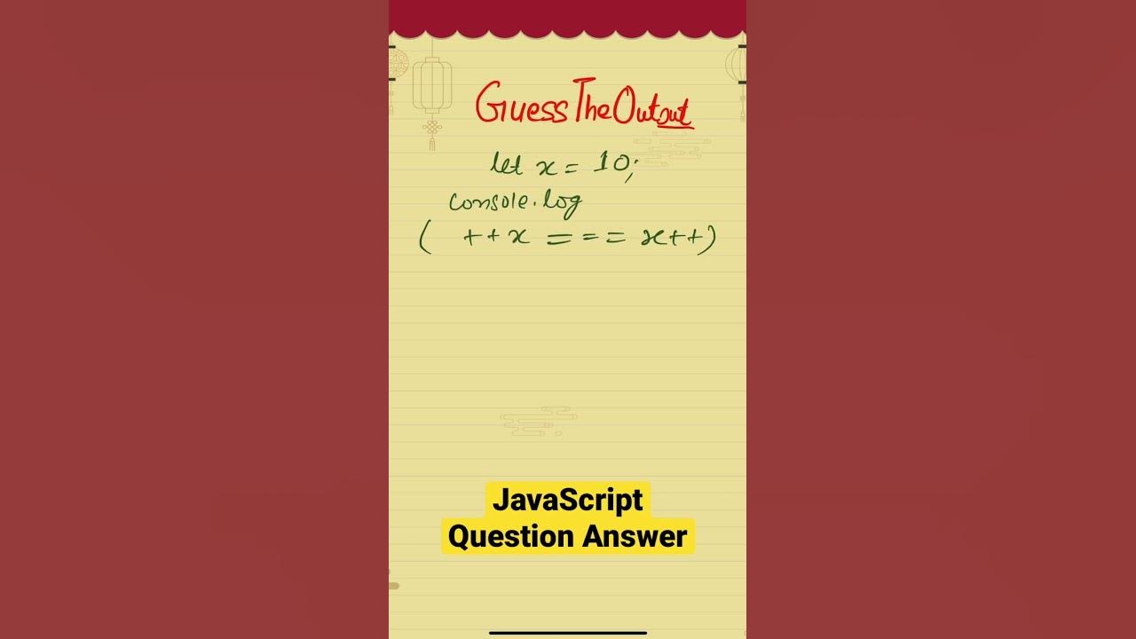 JavaScript Quiz 2 | Guess the output - YouTube