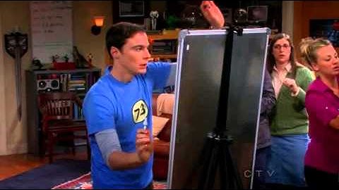 Penny Beats Sheldon in Maths The Big Bang Theory S06 E04