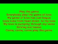 Queen - Play The Game Lyrics