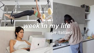 a week in my life in Italy: no motivation? cooking, skincare + pilates (vlog in Italian)