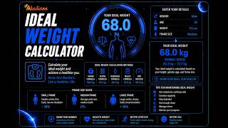 ⚖️ Ideal Weight Calculator – Check Your Healthy Weight by Height & Age | Aladinss