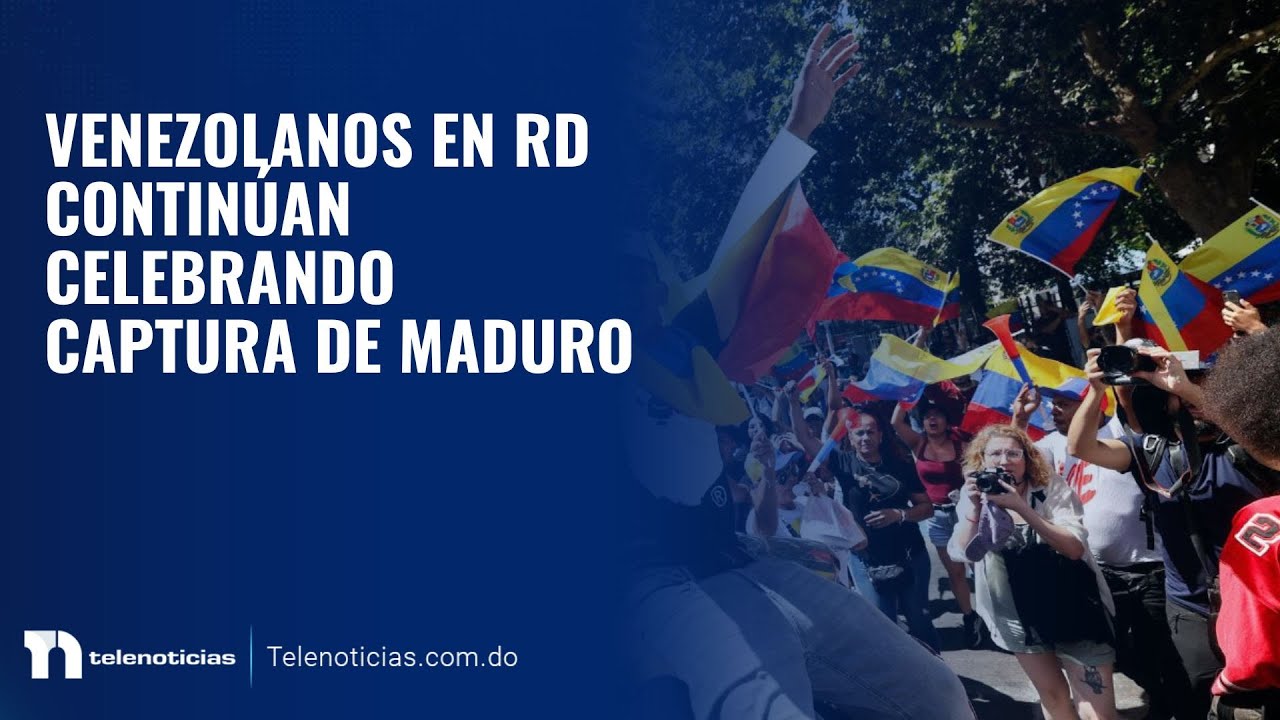 Venezolanos en RD continúan celebrando captura de Maduro