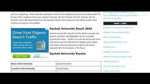 Gauhati University 2/4/6 Sem. Results 2019 Exam TDC IDOL GU Arear Result