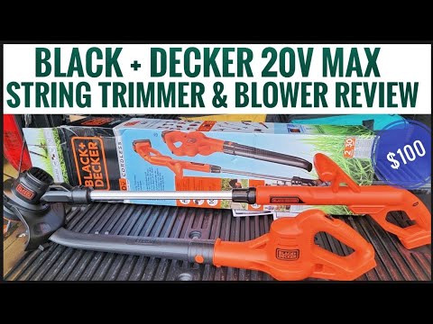 Black & Decker 20v Trimmer & Sweeper / Blower Review & Test 
