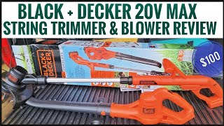 DETAILED REVIEW Black + Decker 20V Max String Trimmer & Sweeper Blower Kit UNBOXING