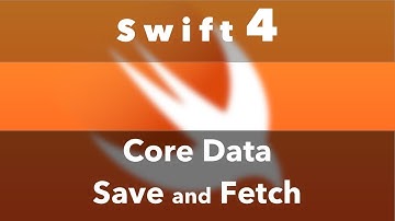 CoreData 1/3 : Save and Fetch (Swift 4 + Xcode 9.0)