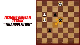 Cara menang permainan akhir catur (endgame) dengan teknik "triangulation"  !