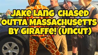Jake Lang chased out of Massachusetts by Giraffe! (Uncut)