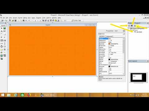 visual basic form properties