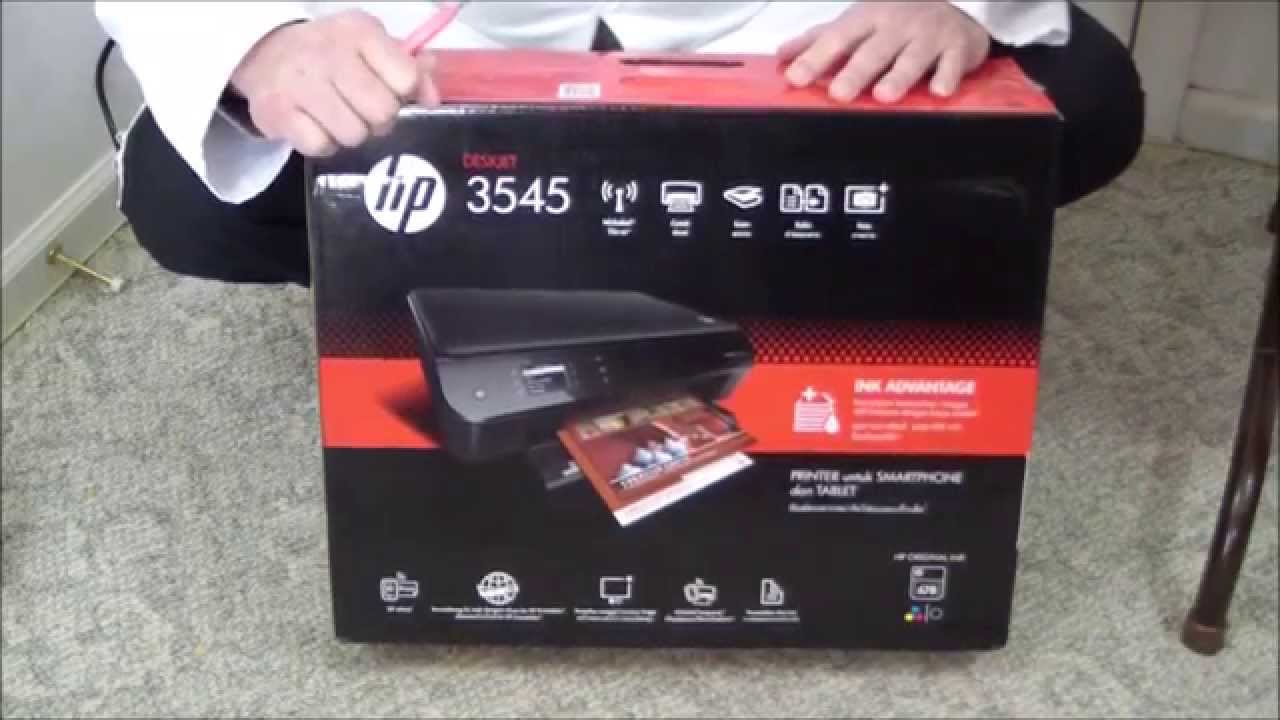 HP Deskjet Ink Advantage 3545 Unboxing & Setup - YouTube