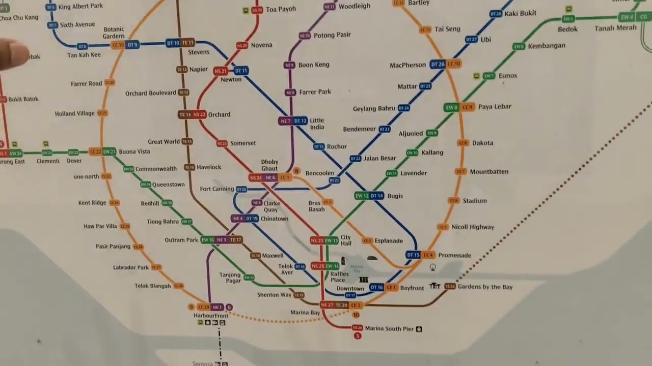 সিঙ্গাপুরের MRT Map কিভাবে বুঝবেন