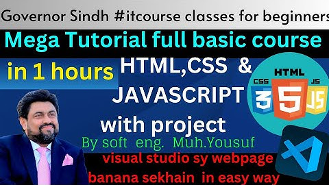 For #itcourses students Mega Tutorial Full Basic, Visual studio sy webpage bnana sekhain in easyway