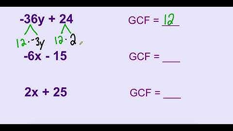 Factoring Linear Expressions video