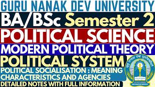 Political Socialisation Meaning Characteristics and Agencies | BA Sem 2 Political Science