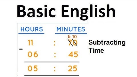 Subtracting Time in Urdu/Primary level math/lesson 57
