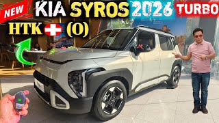 NEW KIA SYROS HTK PLUS (O) TURBO 2026 REVIEW ✅ NEW KIA SYROS 2026 UPDATED MODEL @NarrusAutovlogs 