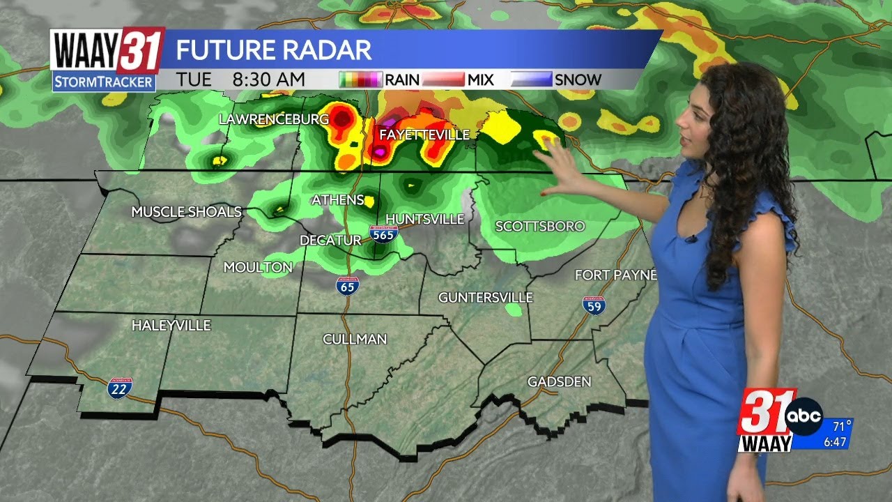 Scattered rain and storms on Tuesday - YouTube