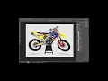 SUZUKI RMZ2025 Realistic Turned Handlebar MockupPSD(rear-side-front)1 Click Smart Object