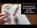 DIY - Handmade Laminated Bookmarks With Crayons  - Mum Boya ile PVC Kaplı Kitap Ayracı Yapımı
