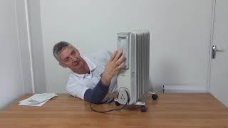 2kW Oil Filled Radiator Heater With 9 Fins - YouTube