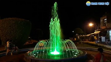 Toàn cảnh đài phun nước công viên Thị xã Tân Uyên, Bình Dương