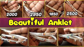 Beautiful Silver Anklet For Women's | Simple Payal Design | Velli Kolusu Resimi