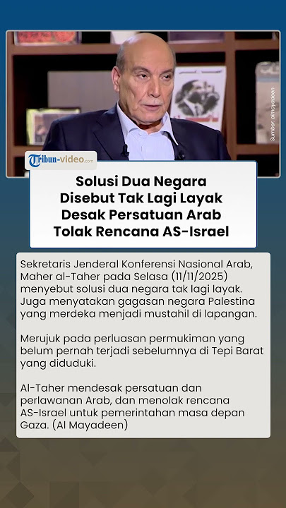 Solusi Dua Negara Disebut Tak Lagi Layak, Desak Persatuan & Perlawanan Arab Tolak Rencana AS-Israel