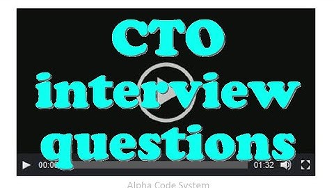 CTO interview questions