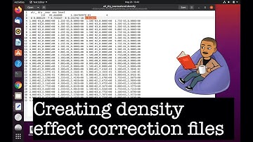 Creating density effect correction files.