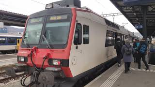 Arrivée d'une rame CFF RBDe 560 DO Domino à Delémont