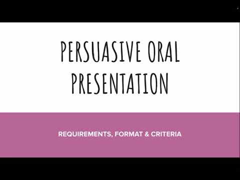 how to start a persuasive oral presentation