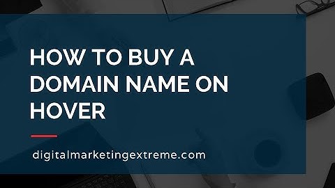 How to buy a domain name on Hover