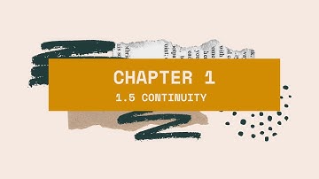 Chapter 1.5 Continuity Part I