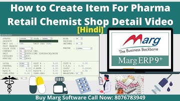 Product & Item Creation Pharma Retail Chemist in Marg Complete Detail Video Hindi | Buy: 8076783949