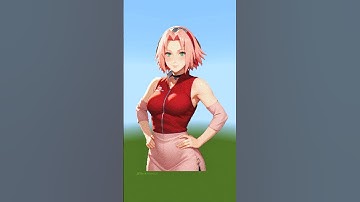 Sakura Haruno Minecraft Pixel Art – Schoon en perfect!
