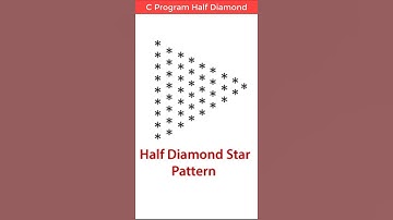 C Program Print Half Diamond Star Pattern #shorts