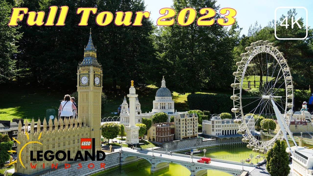 4K Full Lego Miniland Tour 🇬🇧 - Legoland Windsor Resort -  No Narration - Relaxing Stroll