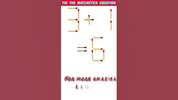 fix the matchstick equation #puzzle #challenge #riddles #quiz #maths