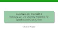 Informatik 2: Die Chomsky-Hierarchie & Unentscheidbare Probleme 🚀