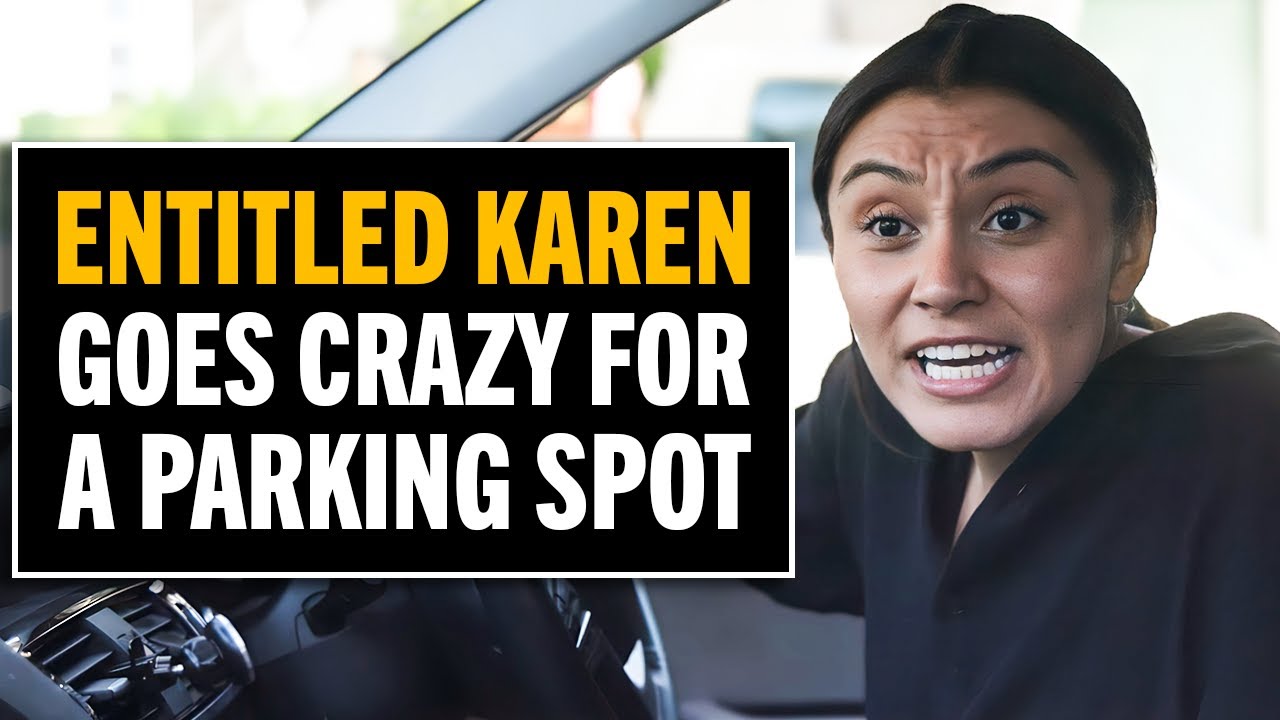 Entitled Karen Goes Crazy For A Parking Spot, But Karma Strikes Back!