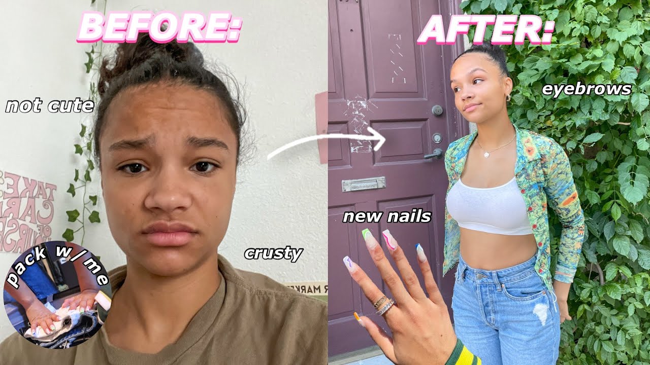 24hr GLOW UP WITH ME + PACK WITH ME FOR VACATION! - YouTube