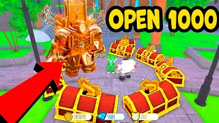 WOW!  OPEN 1000 CRATES - UPGRADED TITAN CLOCKMAN IS HERE!! - Toilet Tower Defence EPISODE 73 part 2